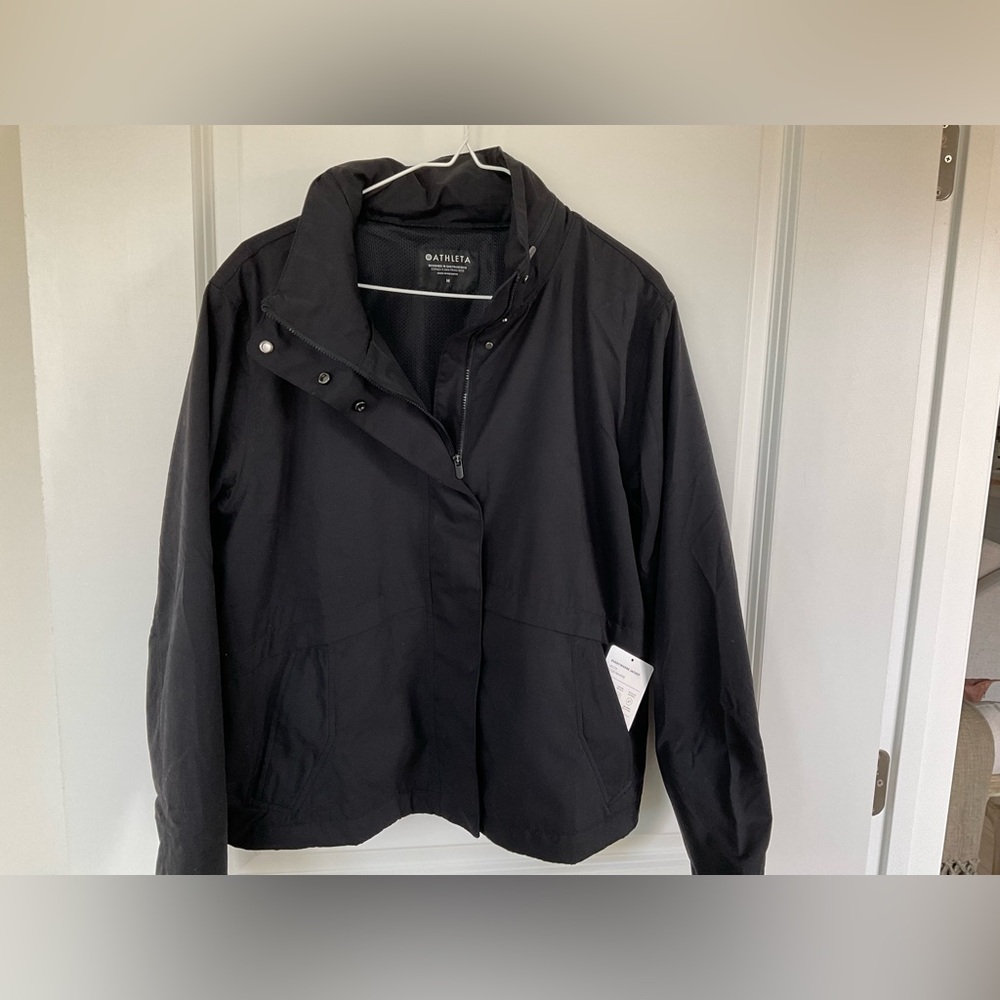 Athleta M Everywhere Jacket Black woven